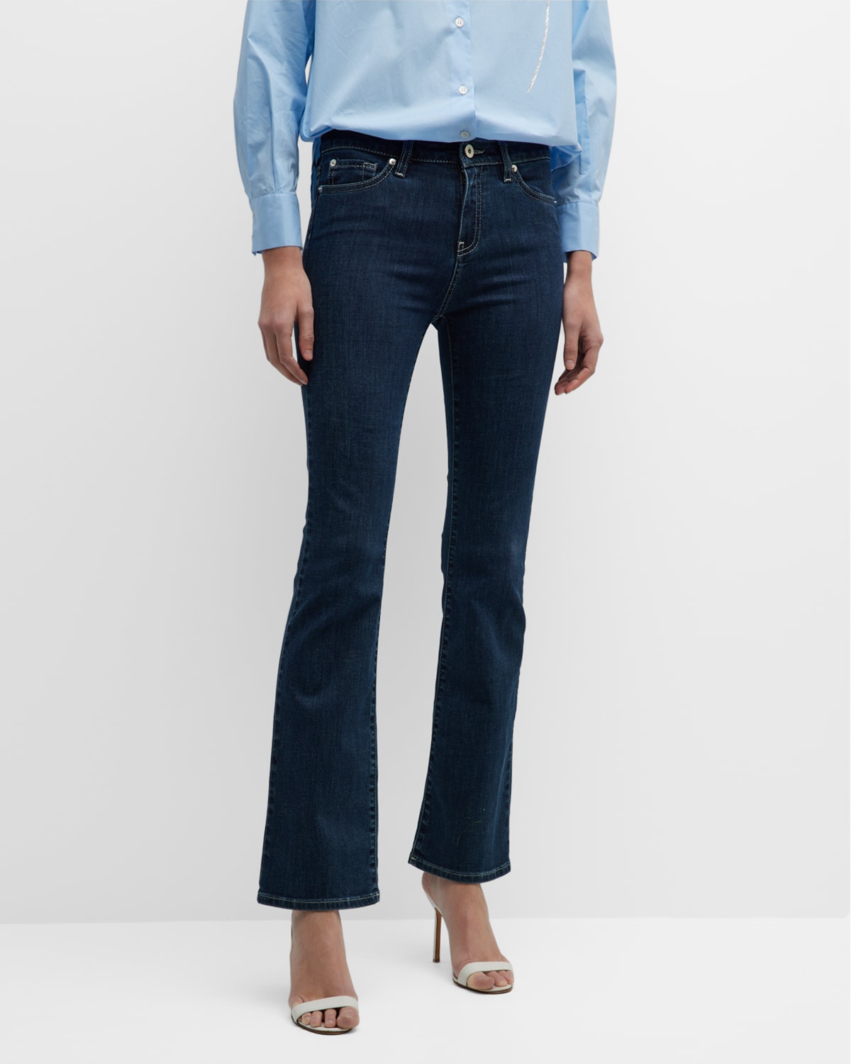 Cinq a Sept Lou SideSplit Denim Pants Neiman Marcus