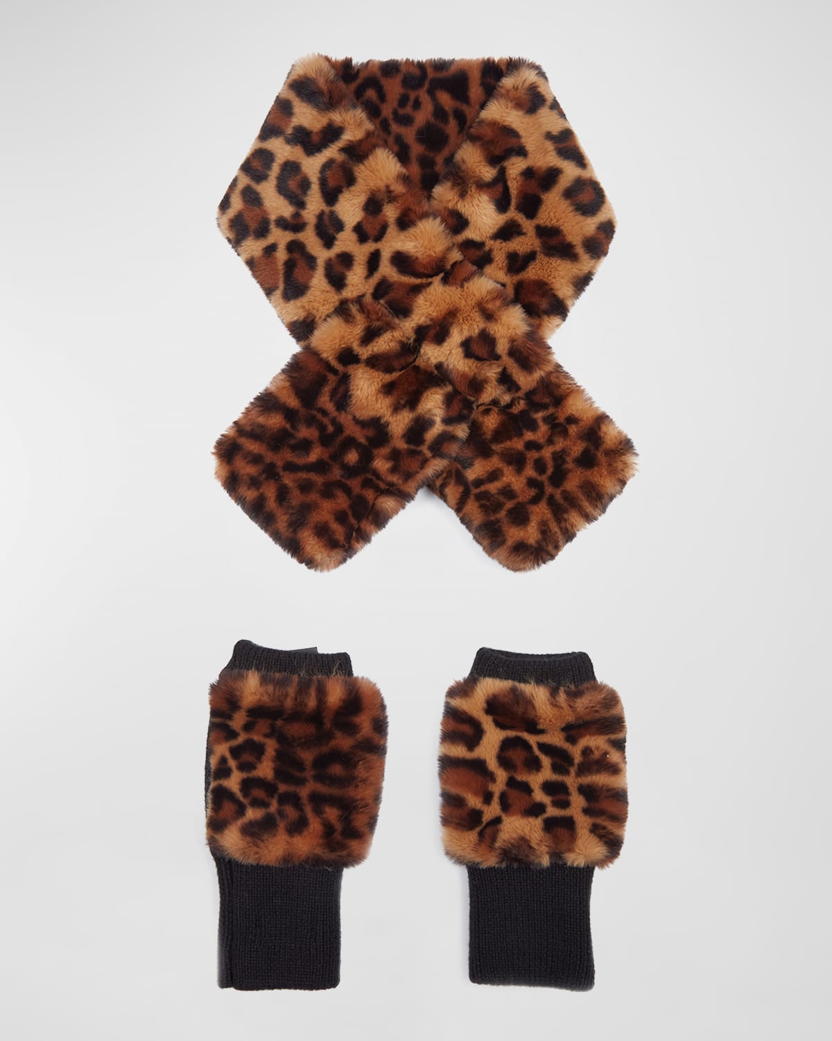 Jocelyn Ruffle FauxFur PullThrough Scarf Neiman Marcus