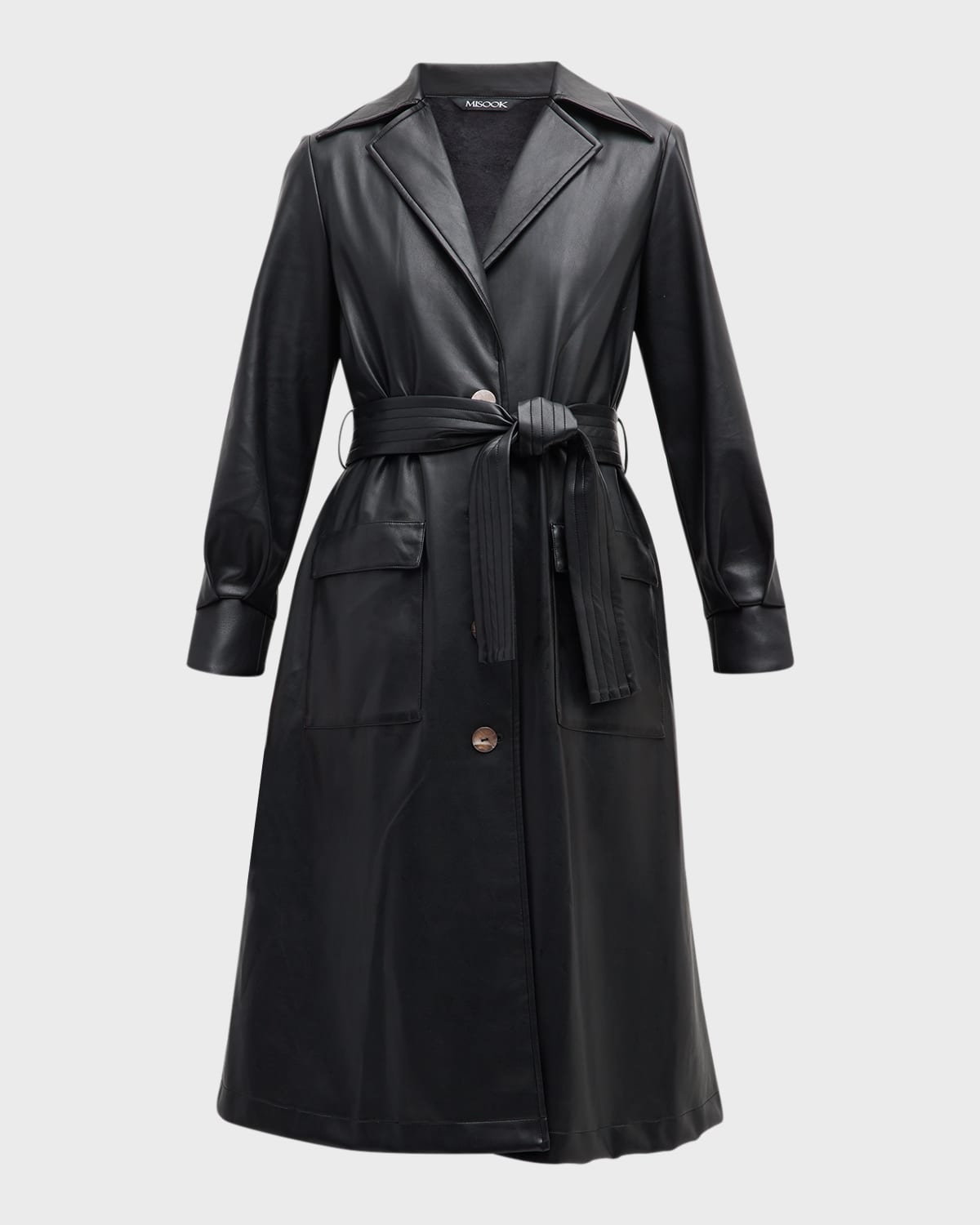 Chloe Ruffle Belted Classic Nappa Leather Trench Coat Neiman Marcus