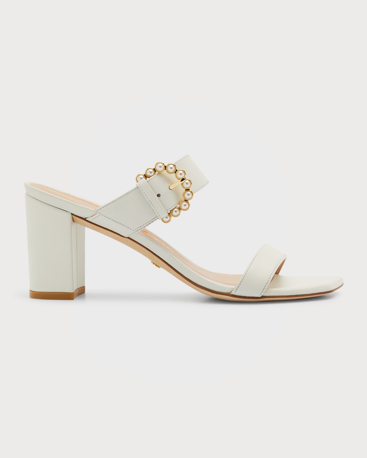Stuart Weitzman Playa Lambskin Knot Slide Sandals Neiman Marcus