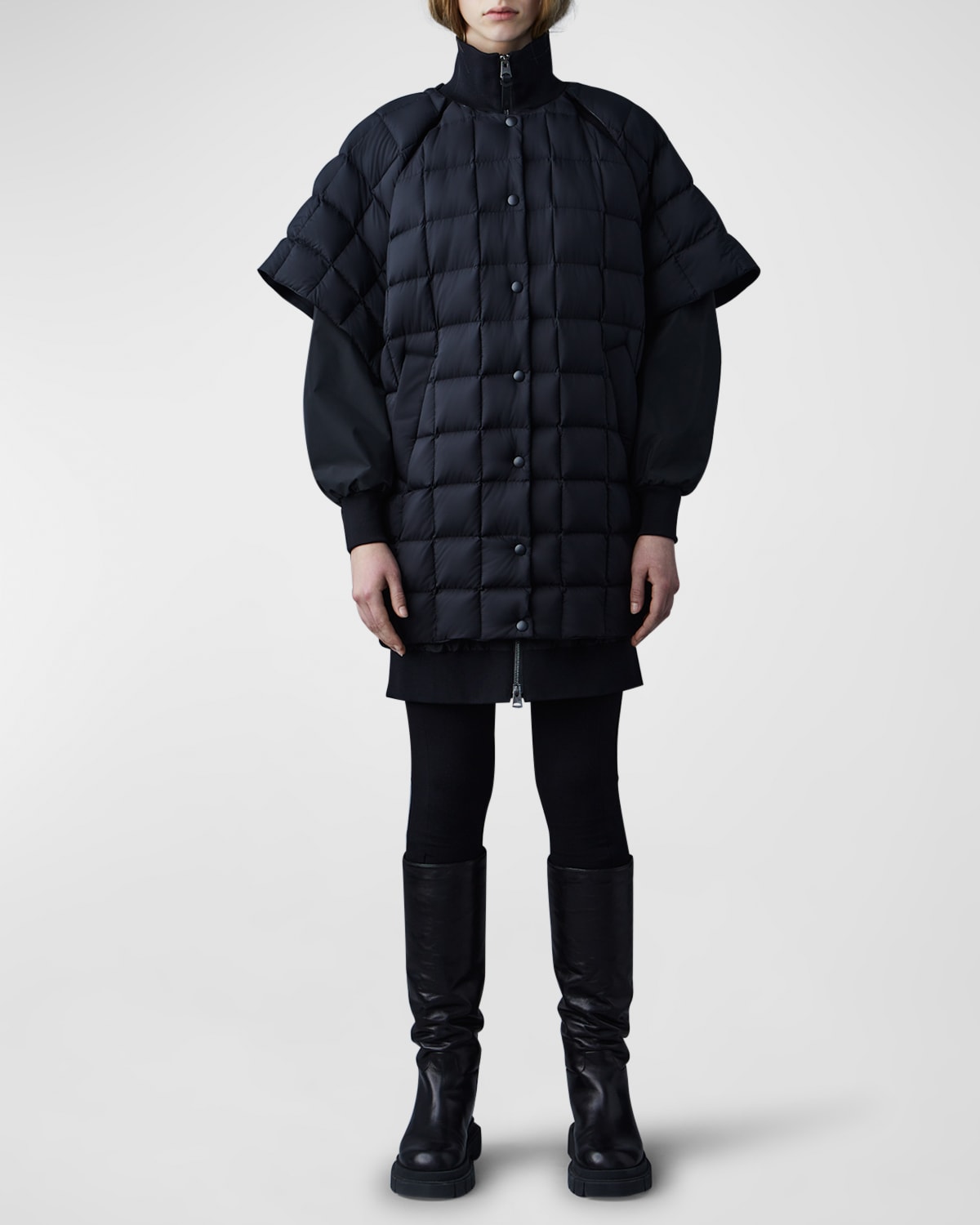 Mackage Mylah Recycled Monogram Print Puffer coat | Neiman Marcus