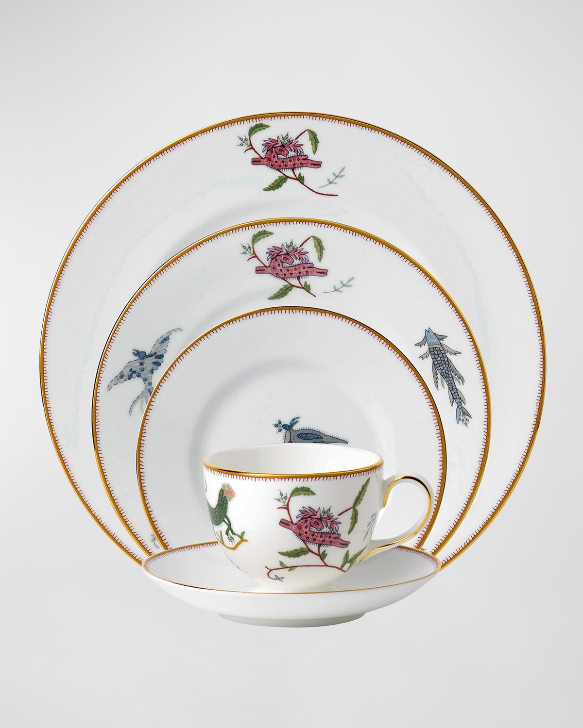 Wedgwood Hibiscus 5Piece Place Setting Neiman Marcus