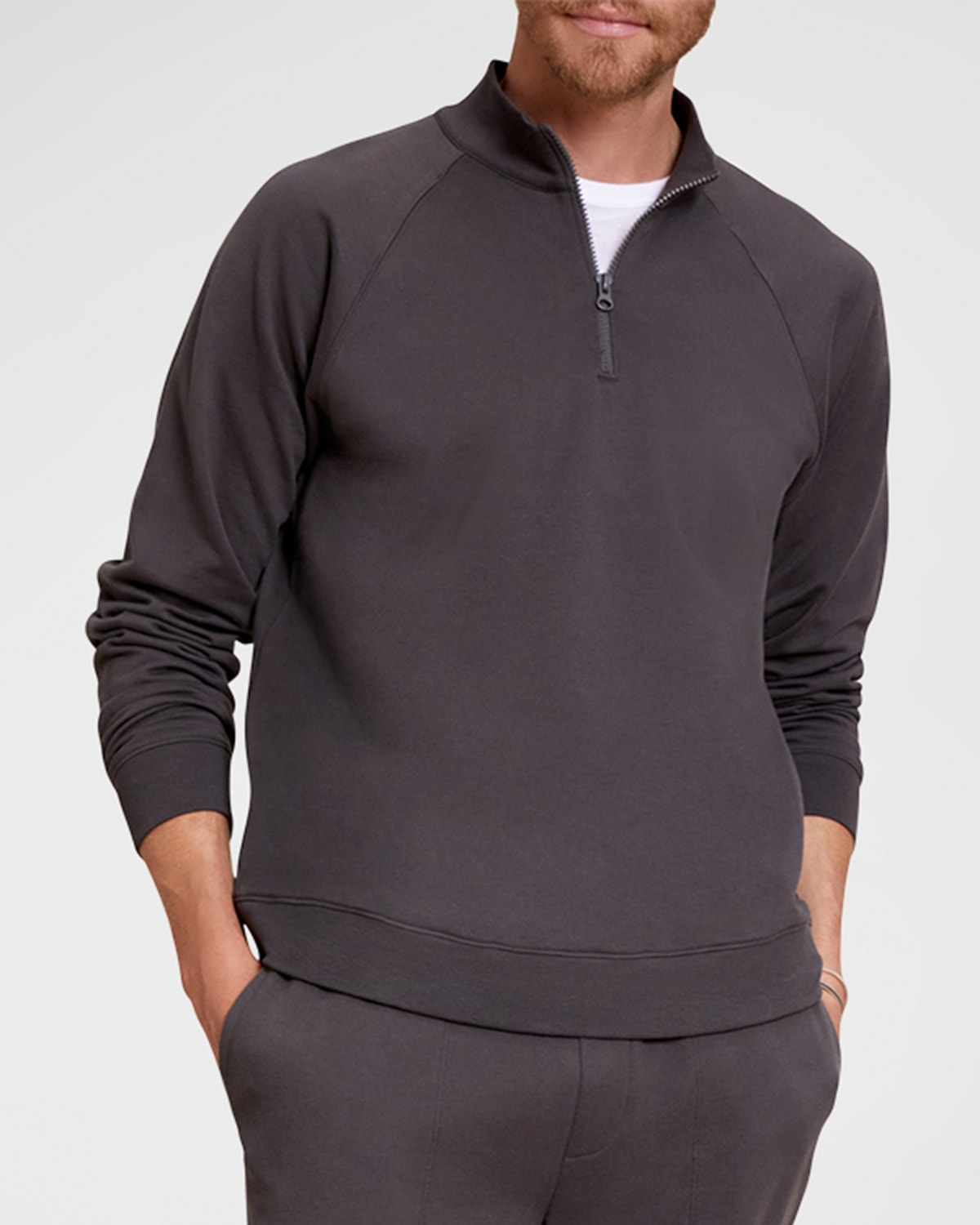 Barefoot Dreams Pullover Uomo Malibu Waffle Knit, Girocollo, Maniche Raglan, Polsini A Costine, Comfort E Stile Casual - 2