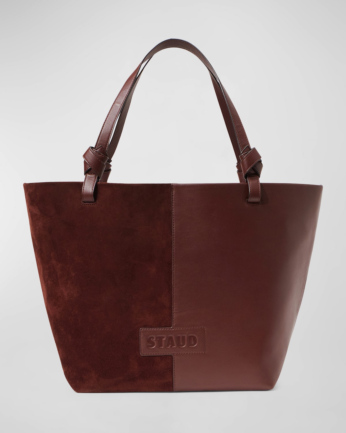 Staud Ida Mini Shearling & Leather Tote Bag