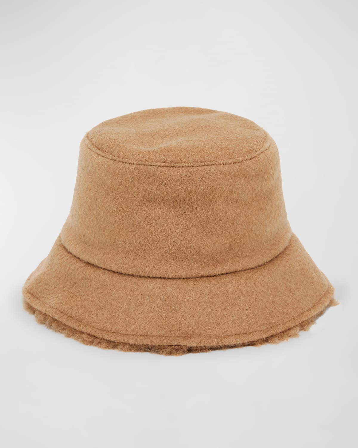 Max Mara Teddy WoolBlend Bucket Hat Neiman Marcus