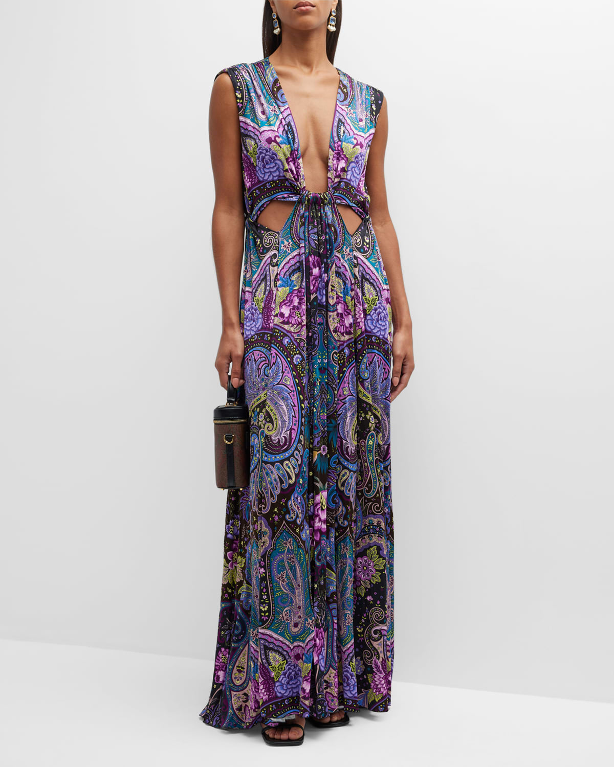 Etro Potpourri Paisley-Print Jersey Shift Dress | Neiman Marcus