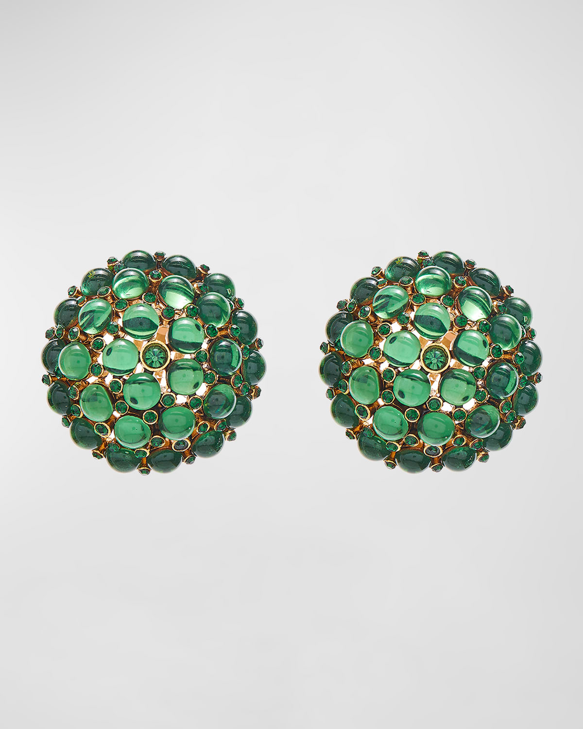 Oscar de la Renta Flower Vine ClipOn Earrings Neiman Marcus