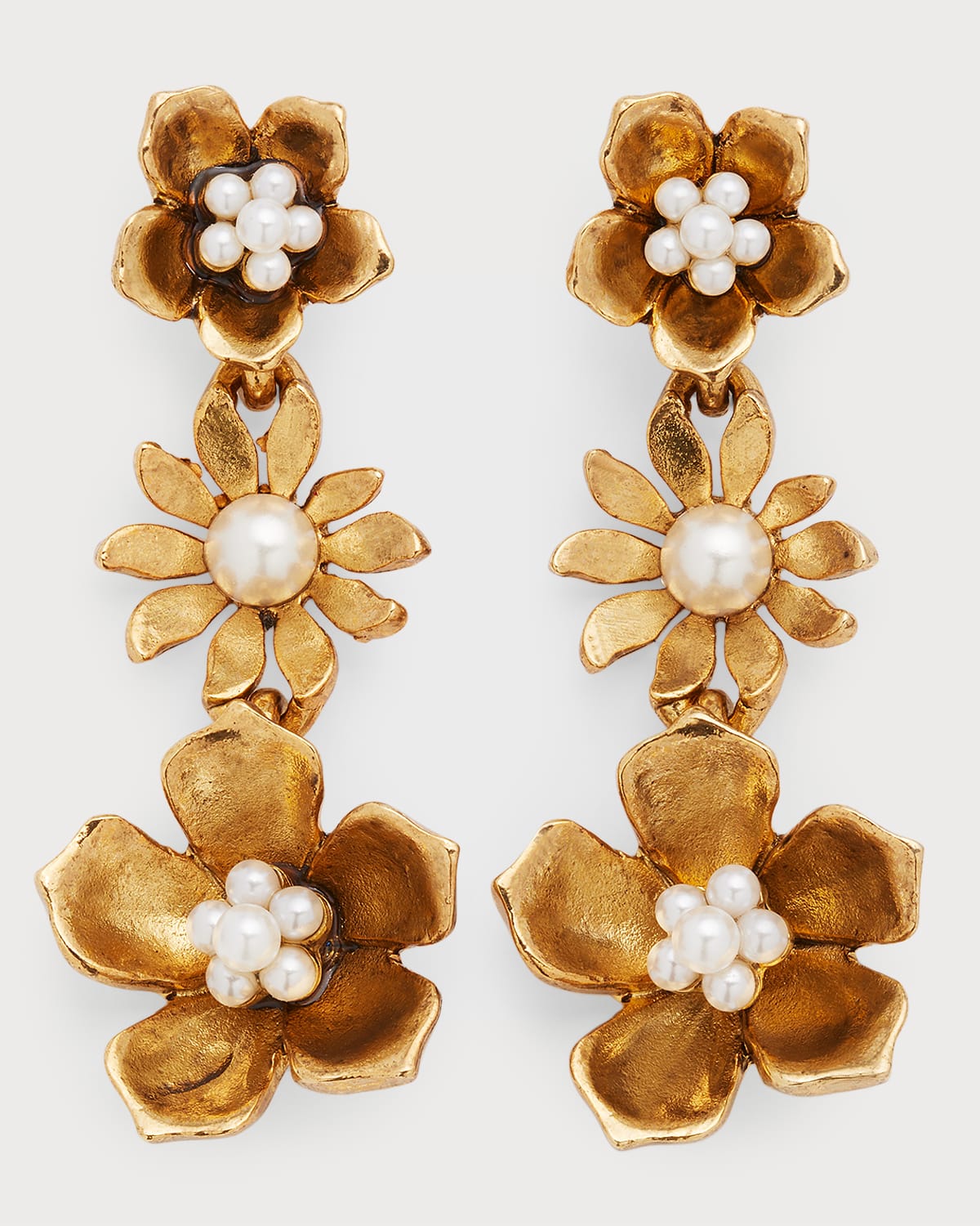 Oscar de la Renta Dreamcatcher Flower Earrings Neiman Marcus
