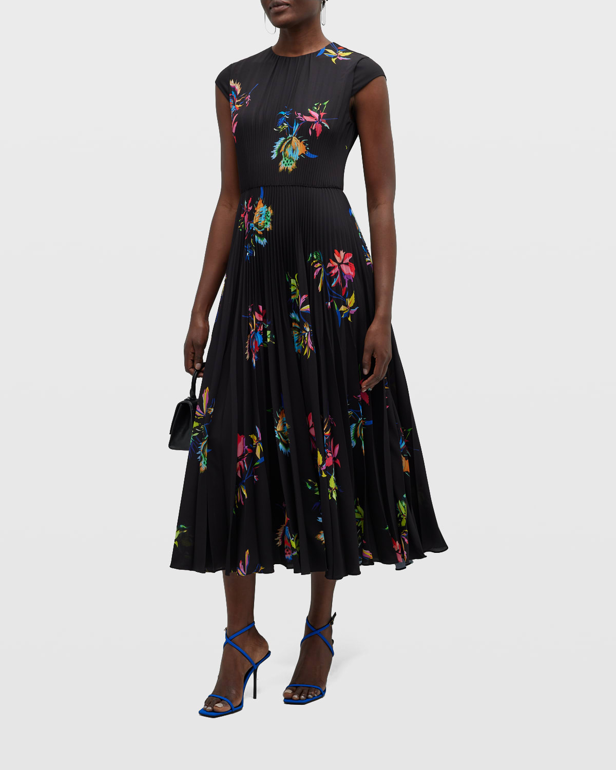 Jason Wu Collection Reversible Floral Print Pleated Midi Dress | Neiman ...