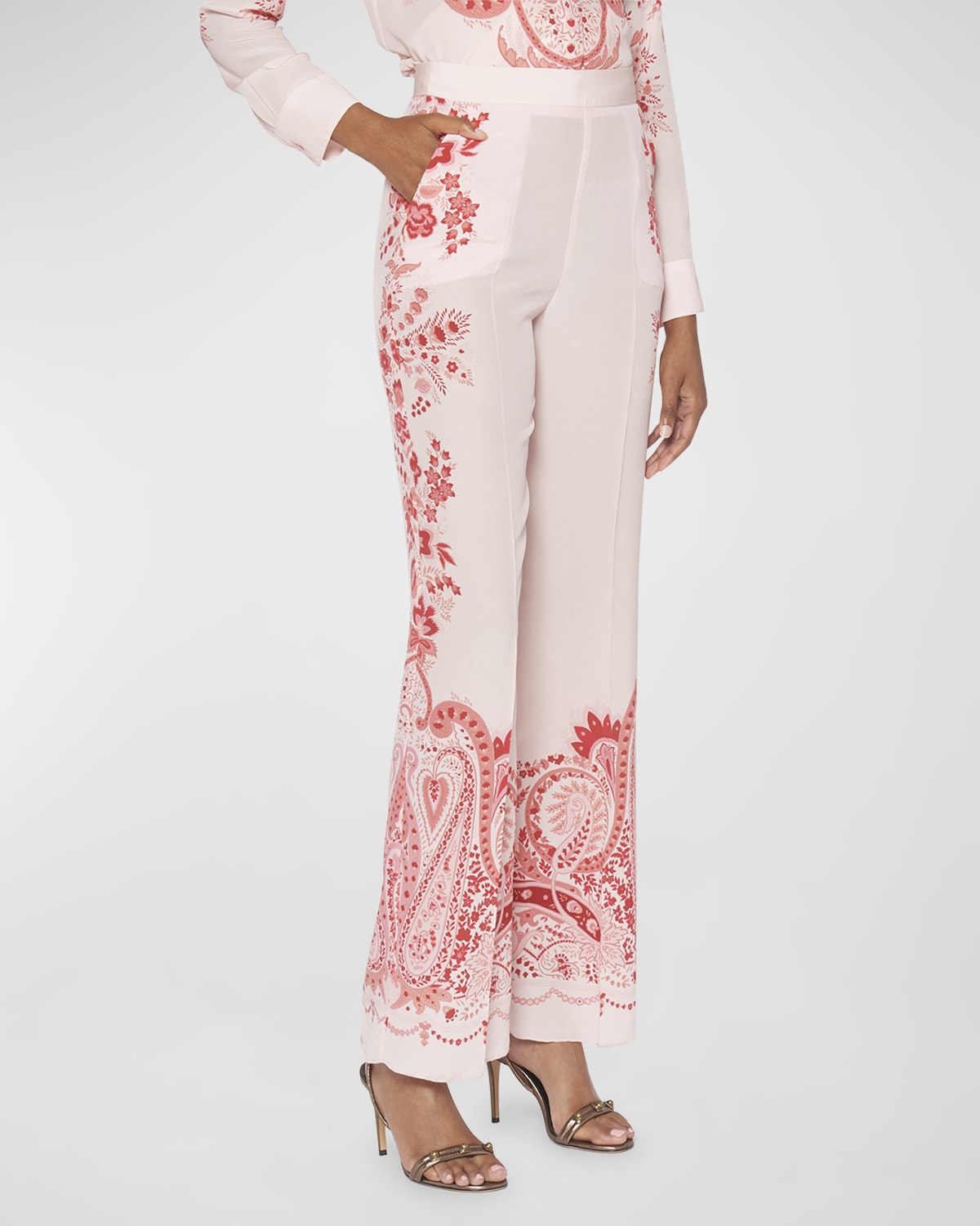 Eri Silk Easy pleated pants with cross pockets. main image 0