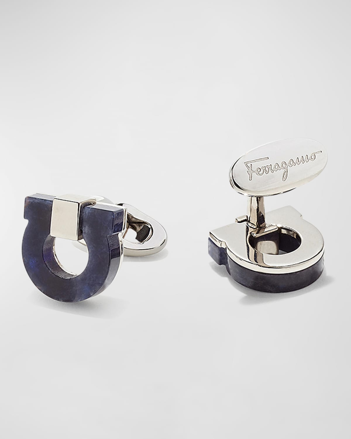 Gucci Men's Interlocking G Lapis Stone Cufflinks Neiman Marcus