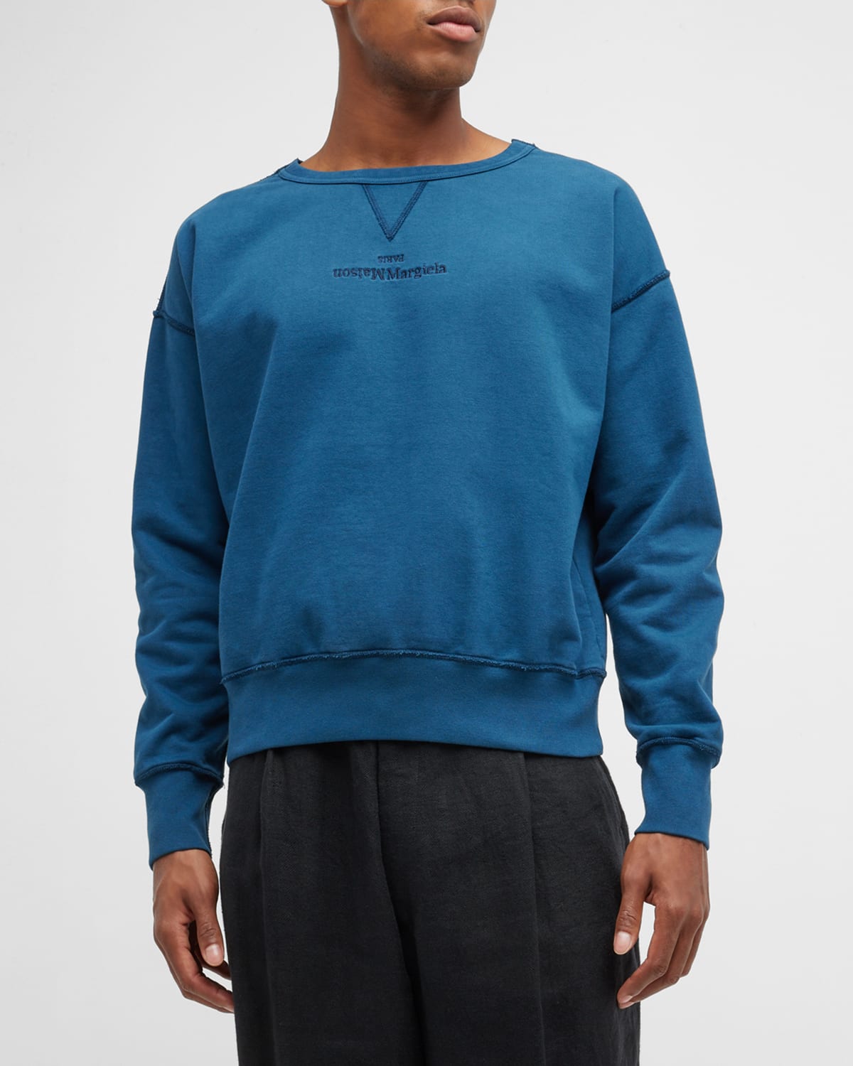 Maison Margiela Men's Oversized Reverse-Logo Hoodie | Neiman Marcus Maison Margiela Men's Oversized Reverse-Logo Hoodie | Neiman Marcus