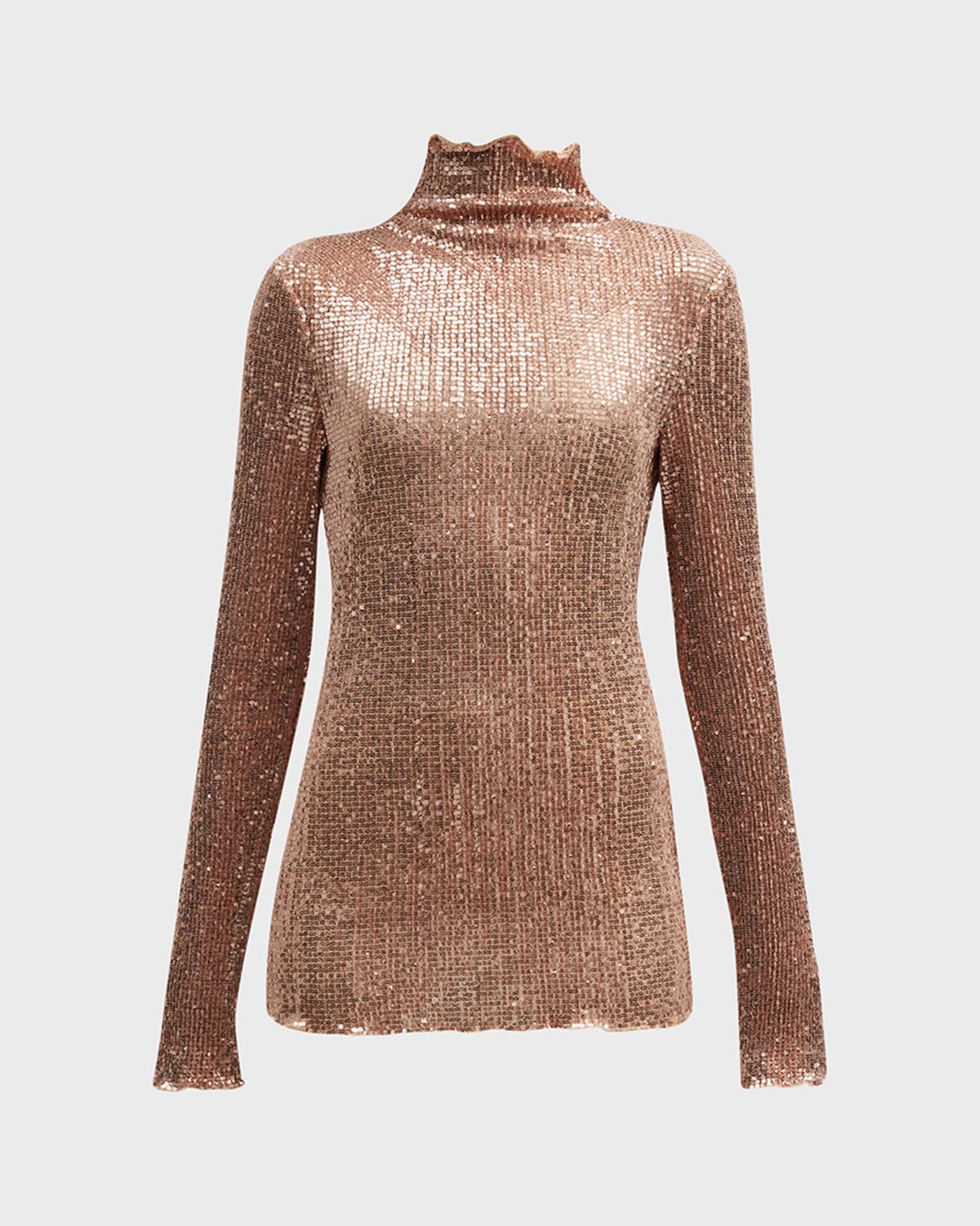 INTERIOR Frances Sequin Turtleneck Top Neiman Marcus