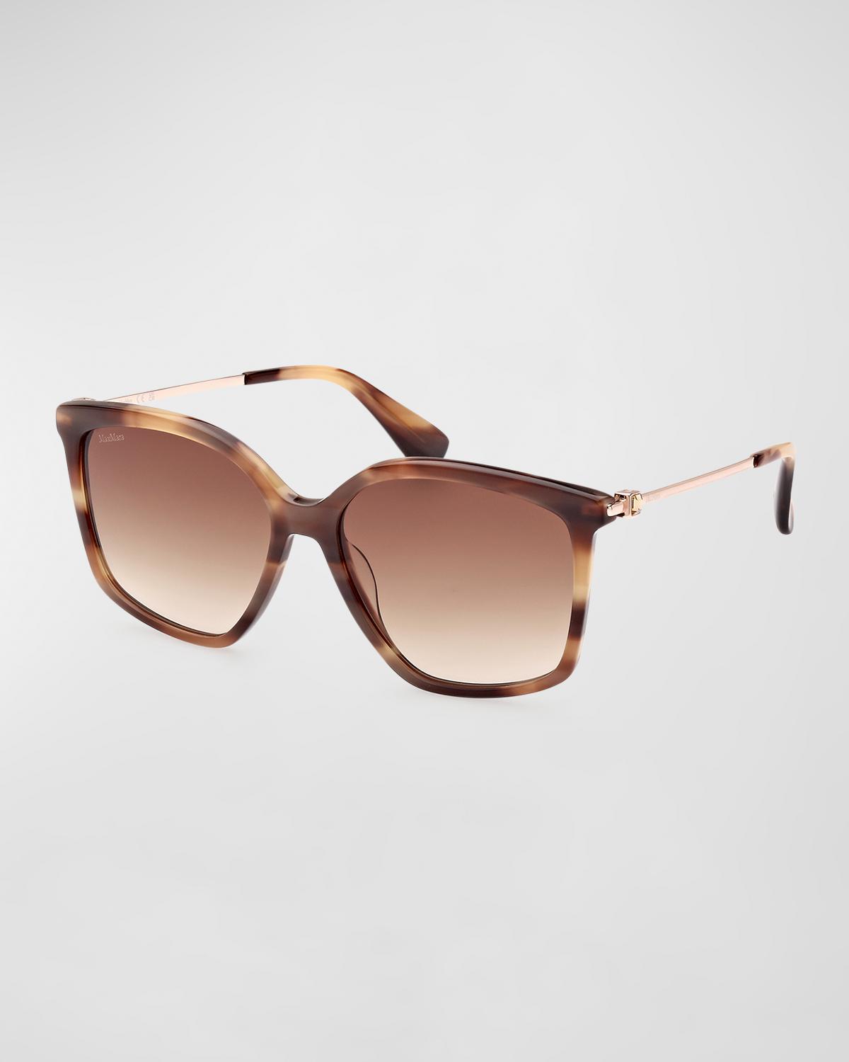 Max Mara Tonal Metal Butterfly Sunglasses | Neiman Marcus