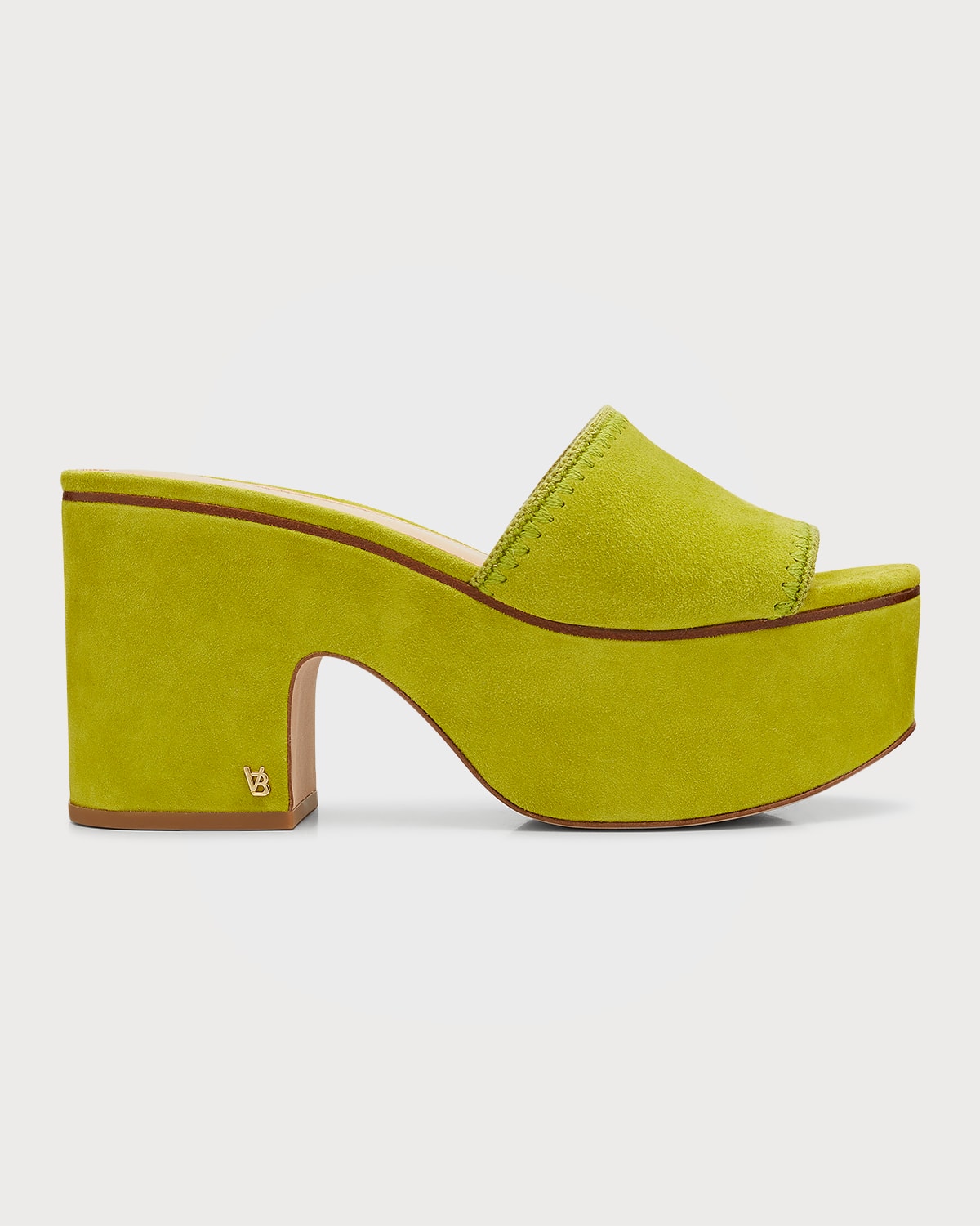 Veronica Beard Dessie Suede Platform Slide Sandals | Neiman Marcus