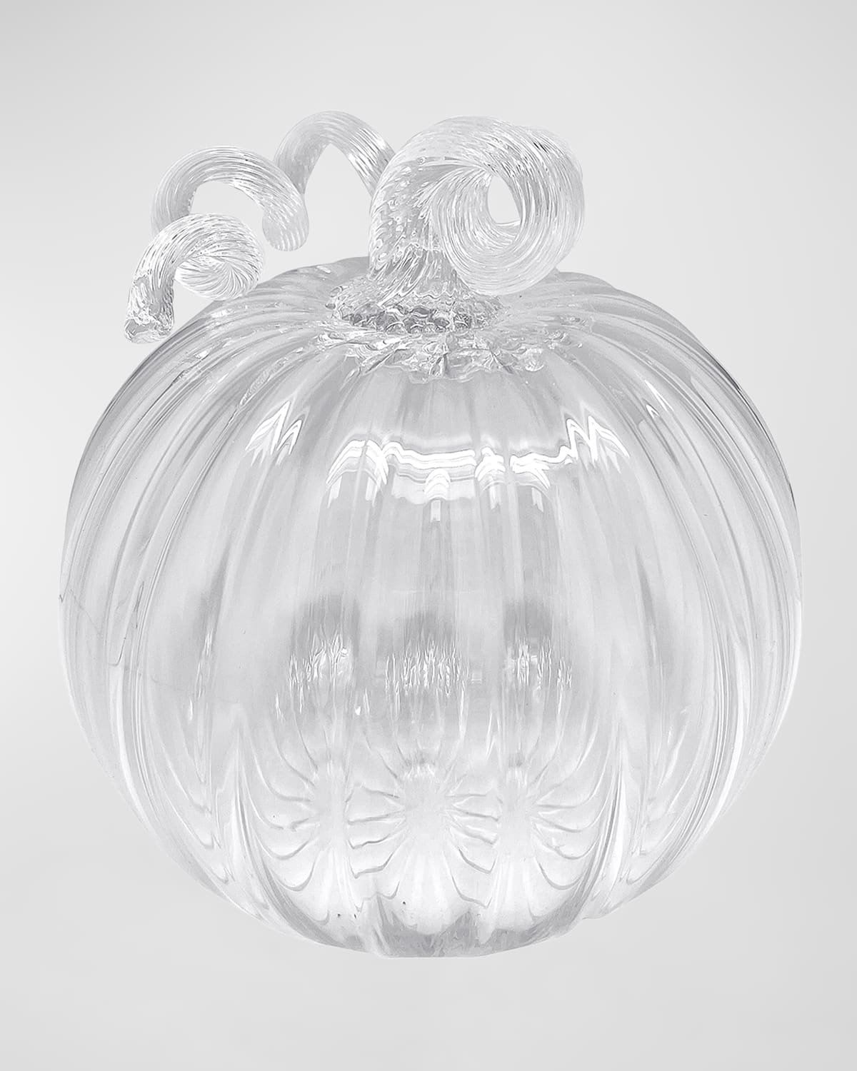 Mariposa Medium Clear Glass Pumpkin Neiman Marcus