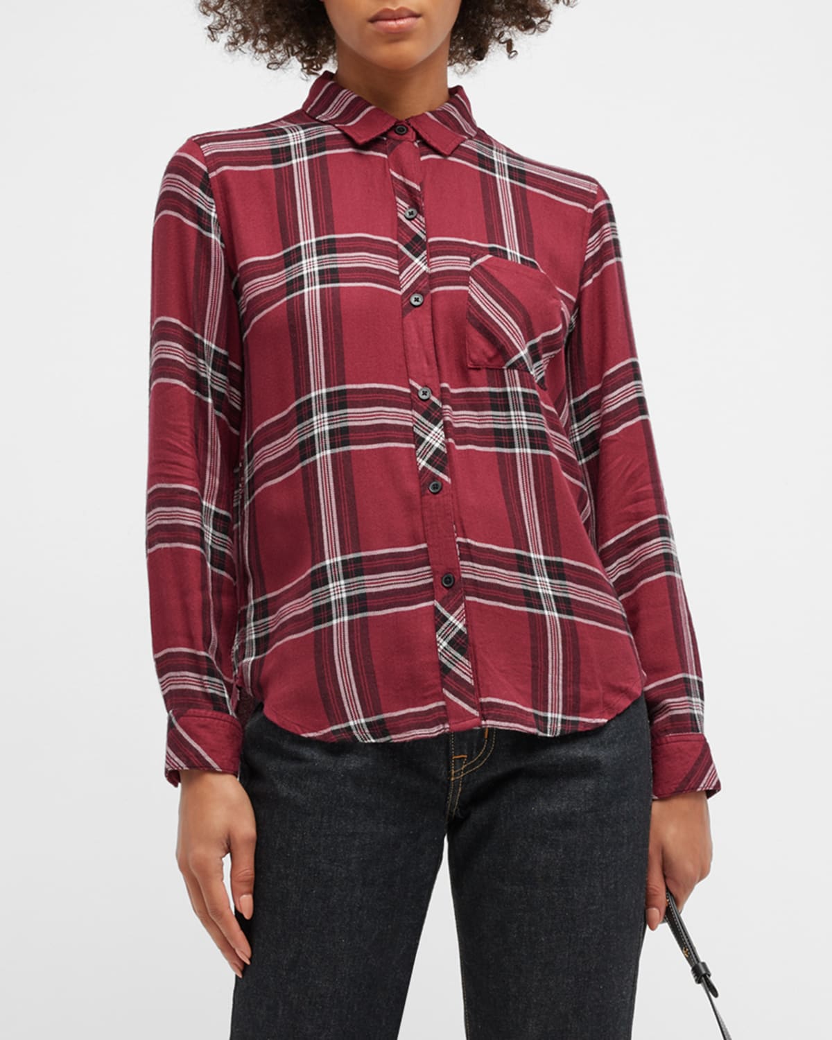 Rails Hunter Plaid Button-Front Shirt | Neiman Marcus
