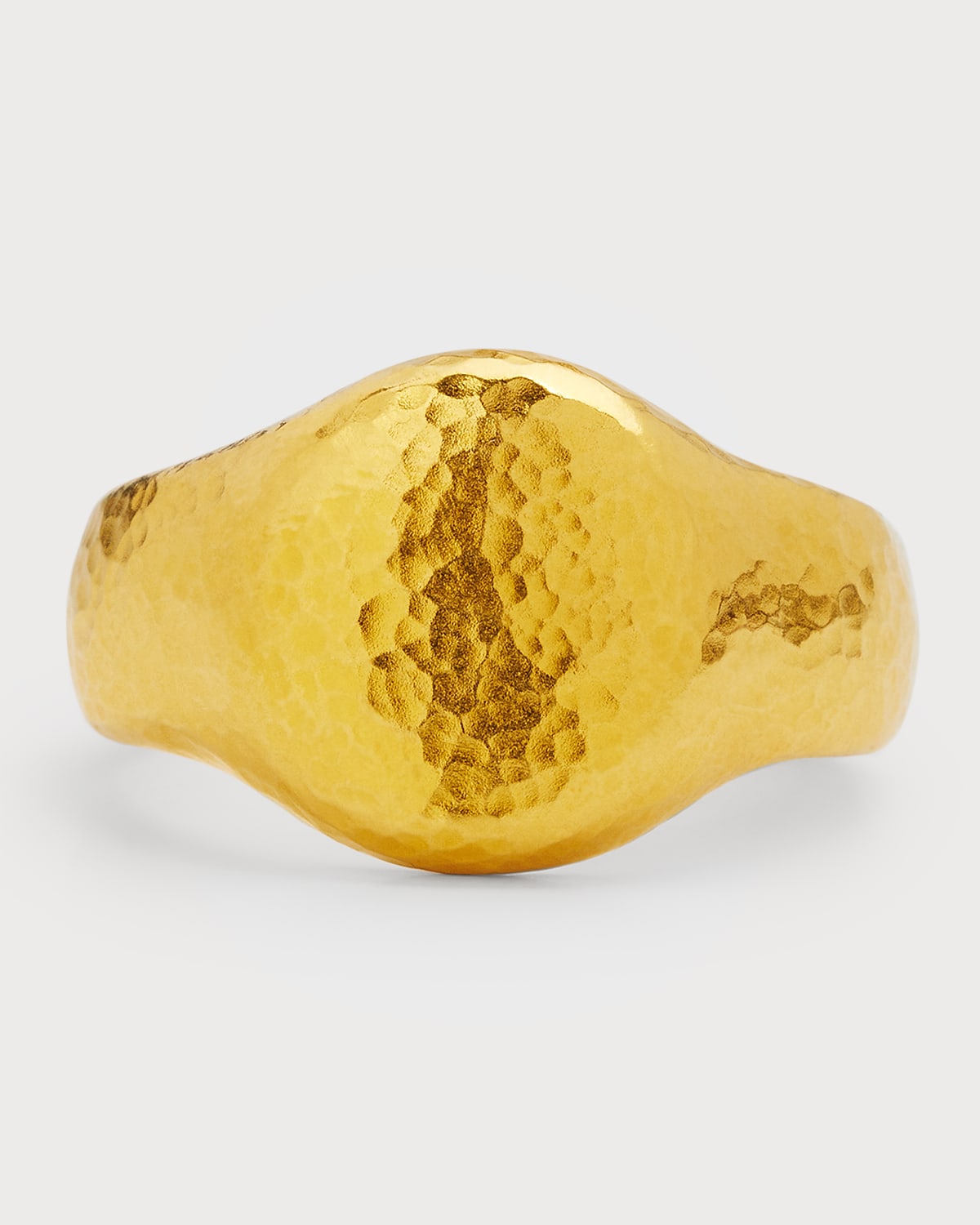 Gurhan Men's Hammered 22K Yellow Gold Ring Neiman Marcus