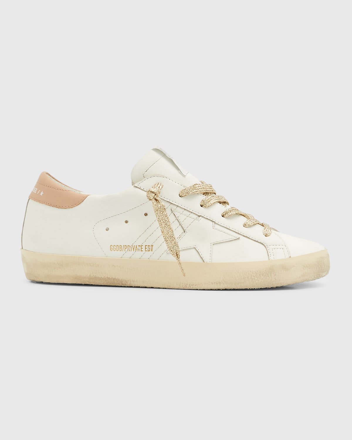 Golden Goose Super Star Low Top Leather Sneakers Silver Shoes Size 41