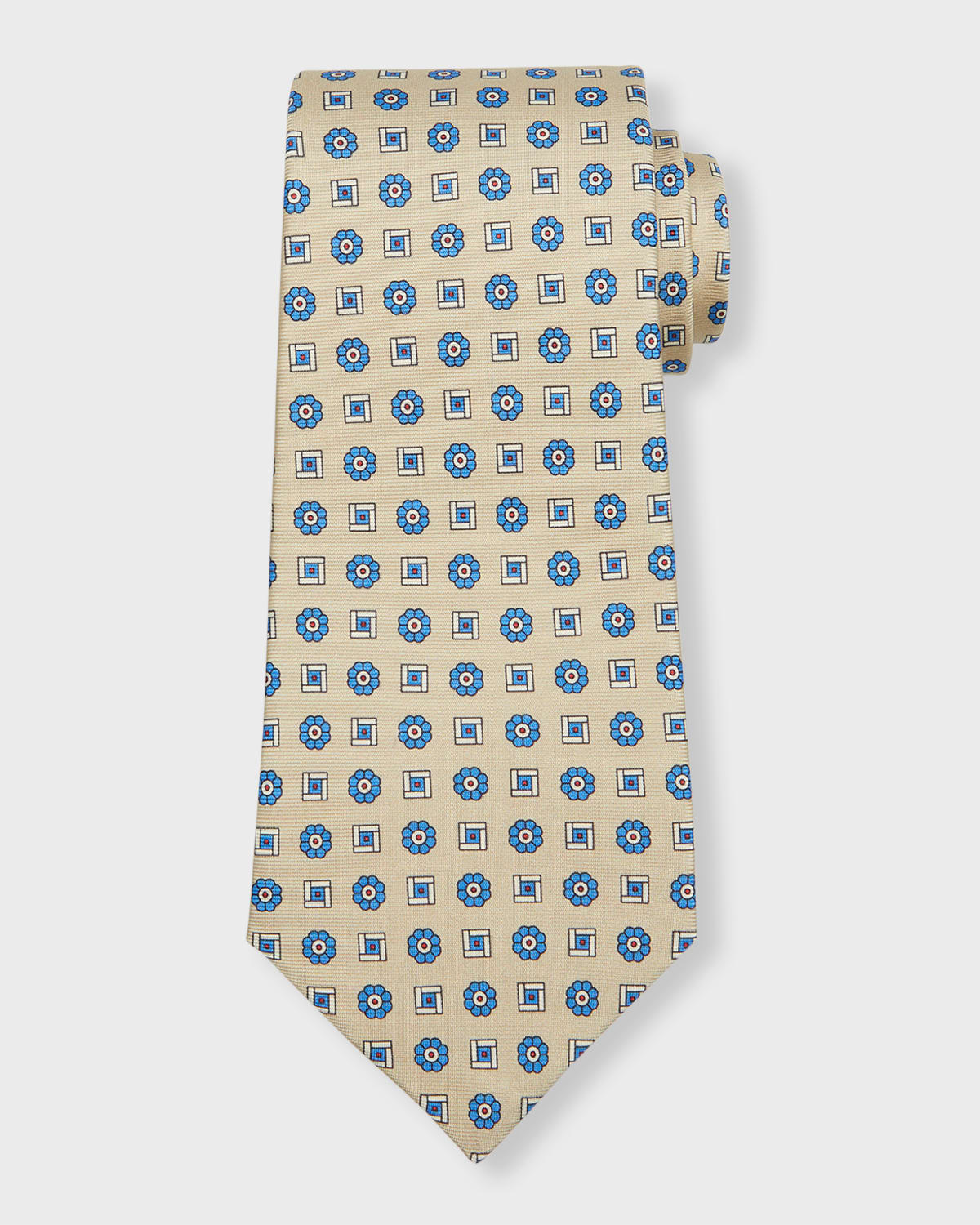 medallion print tie