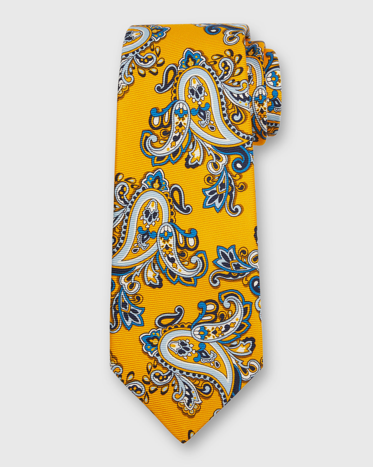 Kiton Men's PaisleyPrint Silk Tie Neiman Marcus