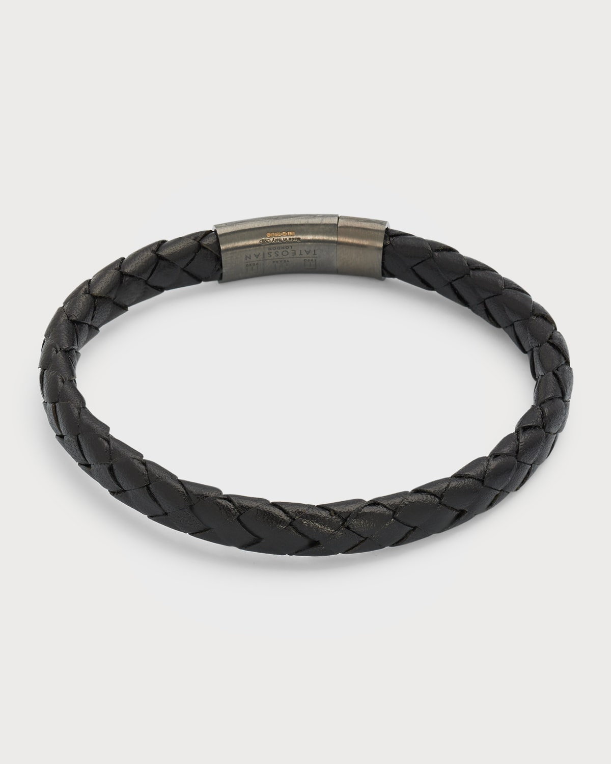 Men's Single Braid Italian Leather Bracelet