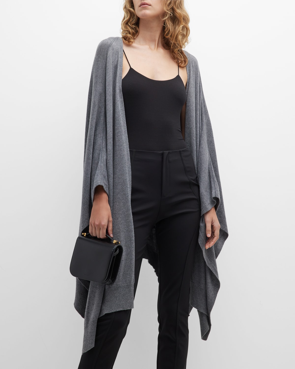 sofia cashmere shawl fur collar wrap coat