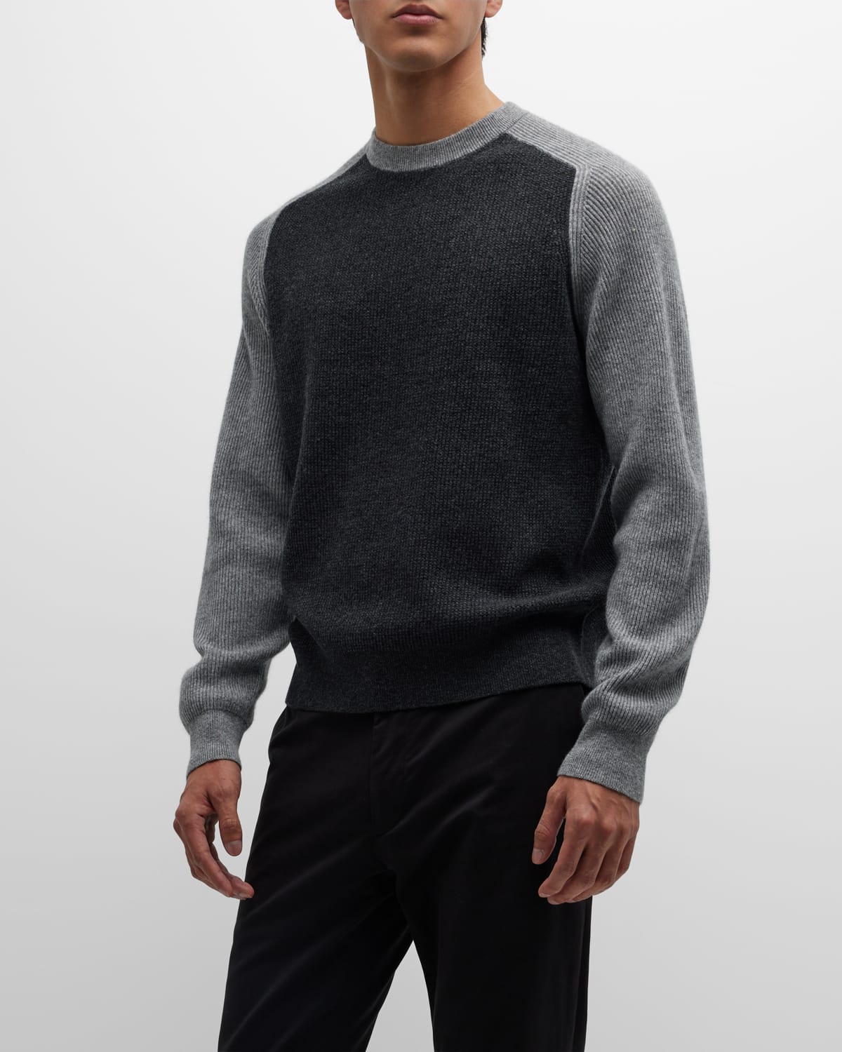 Theory Men's Lamar Ribbed Wool Sweater | Neiman Marcus