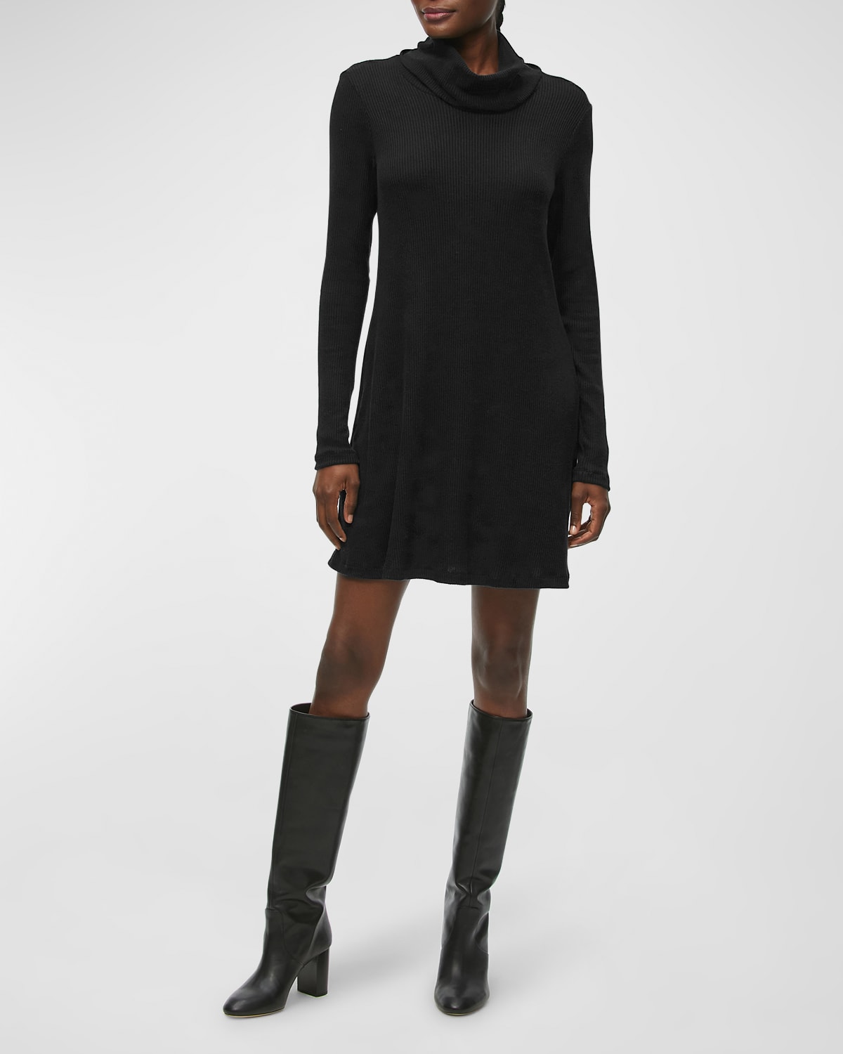 Michael Stars Macy Ultra Rib Turtleneck Knee Length Dress Neiman Marcus