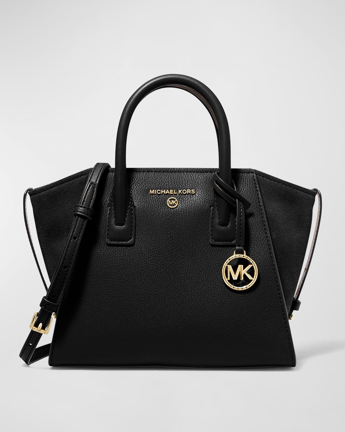 kris pebbled leather satchel