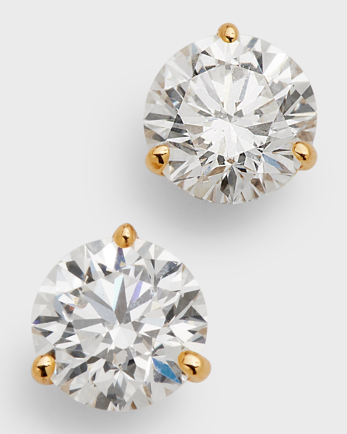 Neiman Marcus Diamonds 18k White Gold Diamond Martini Stud Earrings, 0