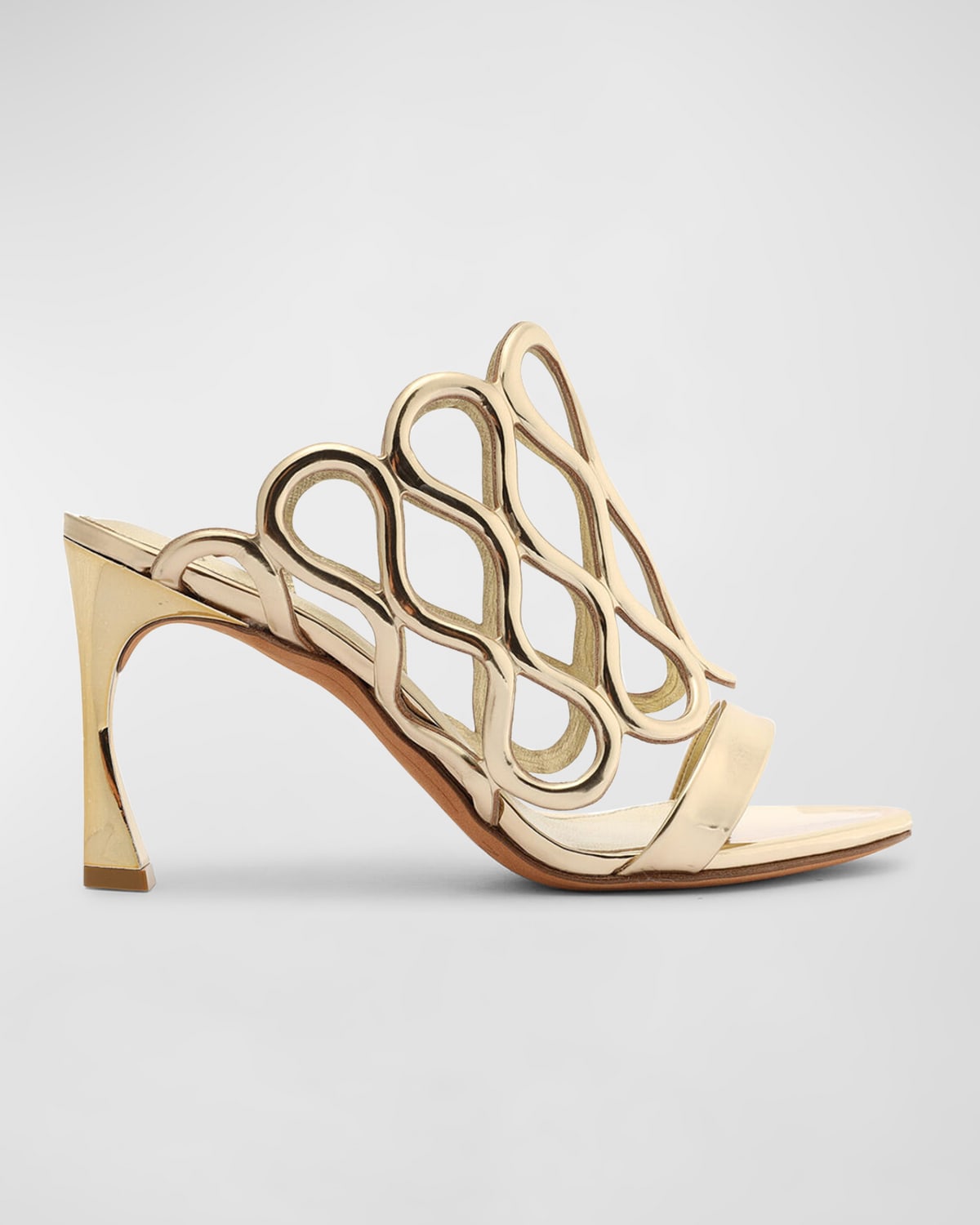 Alexandre Birman Karina Metallic Crystal Slide Sandals | Neiman Marcus