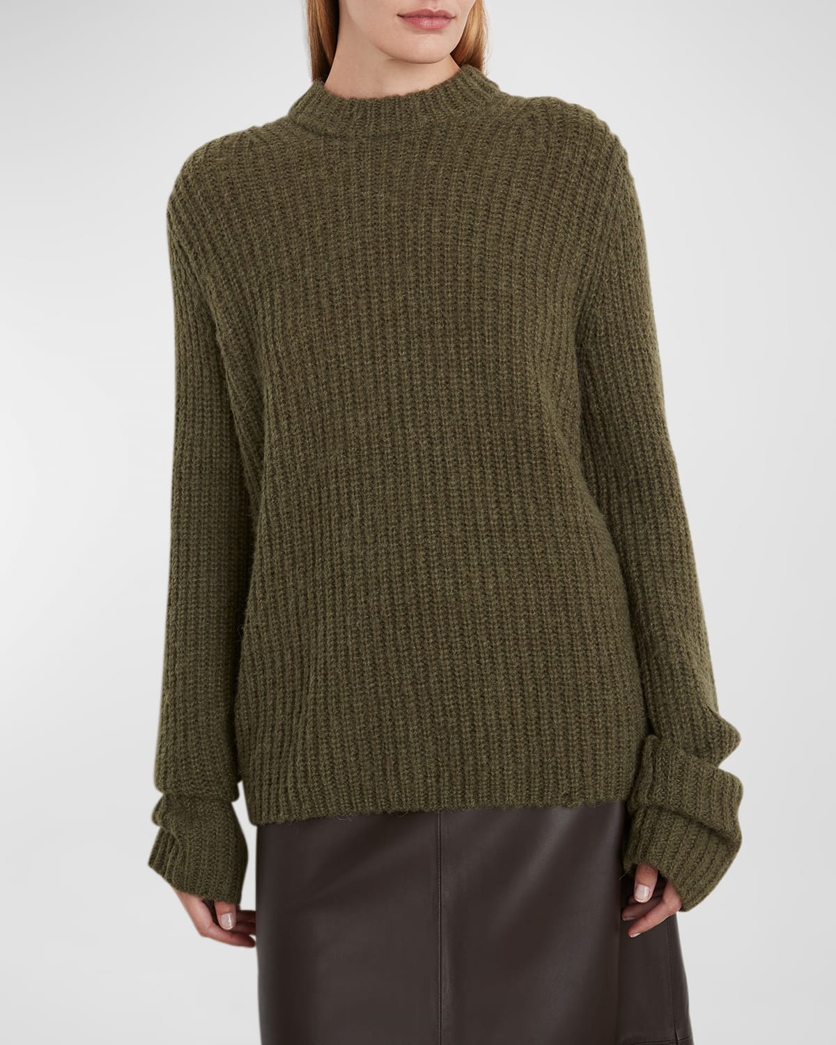 Vince SpaceDye Crewneck Maxi Sweater Dress Neiman Marcus