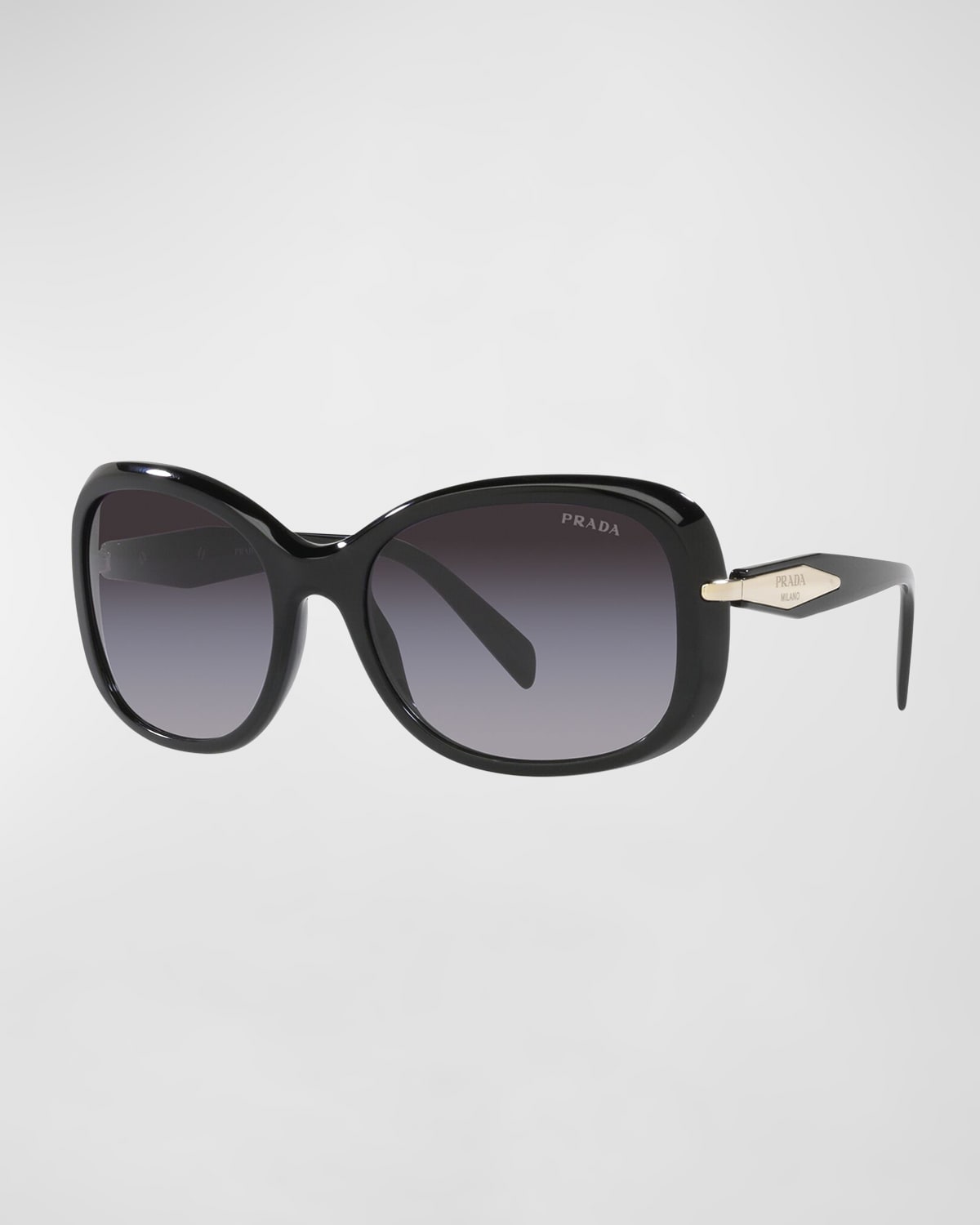 Prada Gradient Rectangle Acetate Sunglasses Neiman Marcus