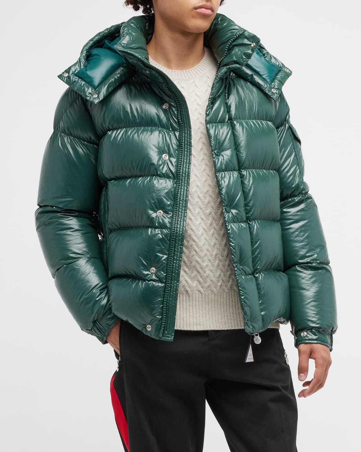 Moncler Men's Lauros Channeled Down Jacket Neiman Marcus