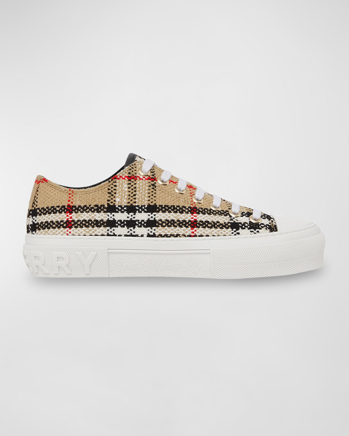 Burberry Jack Check Low-Top Sneakers | Neiman Marcus