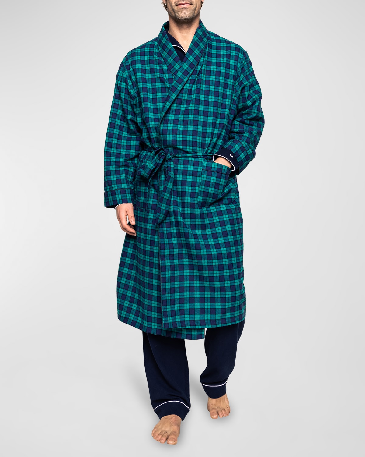 Derek Rose Men's Solid Terry Robe Neiman Marcus