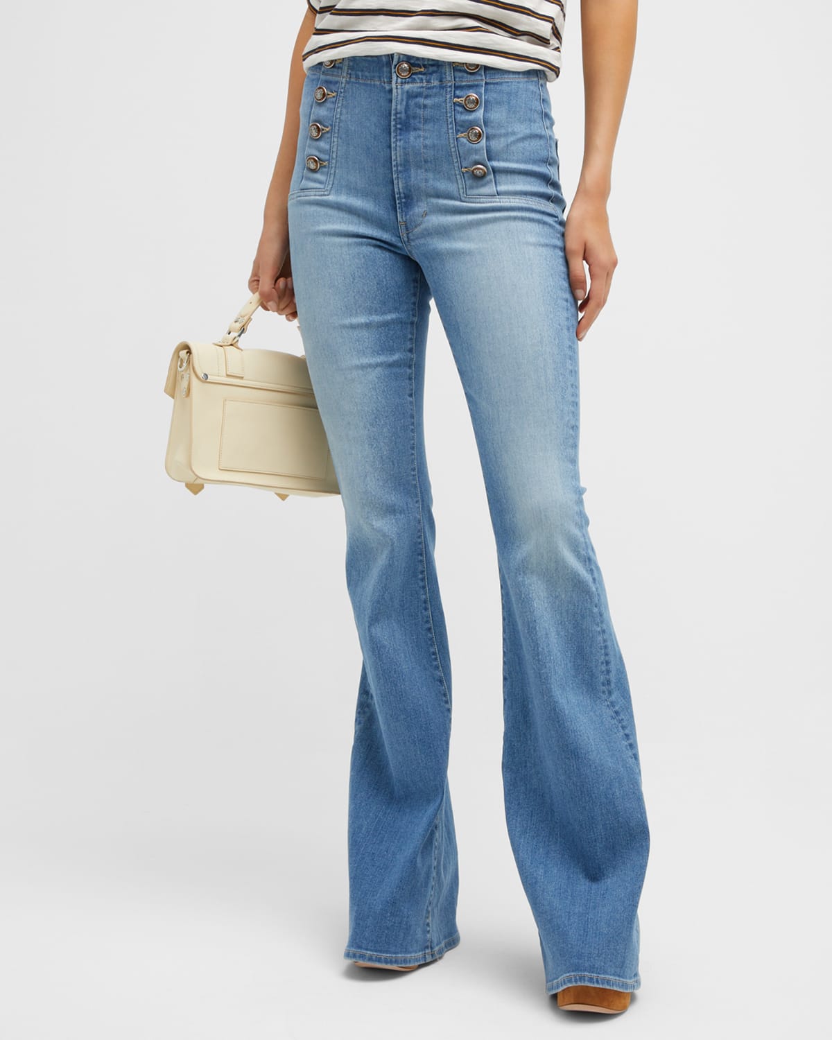Veronica Beard Jeans Sheridan Bell Bottom Jeans | Neiman Marcus