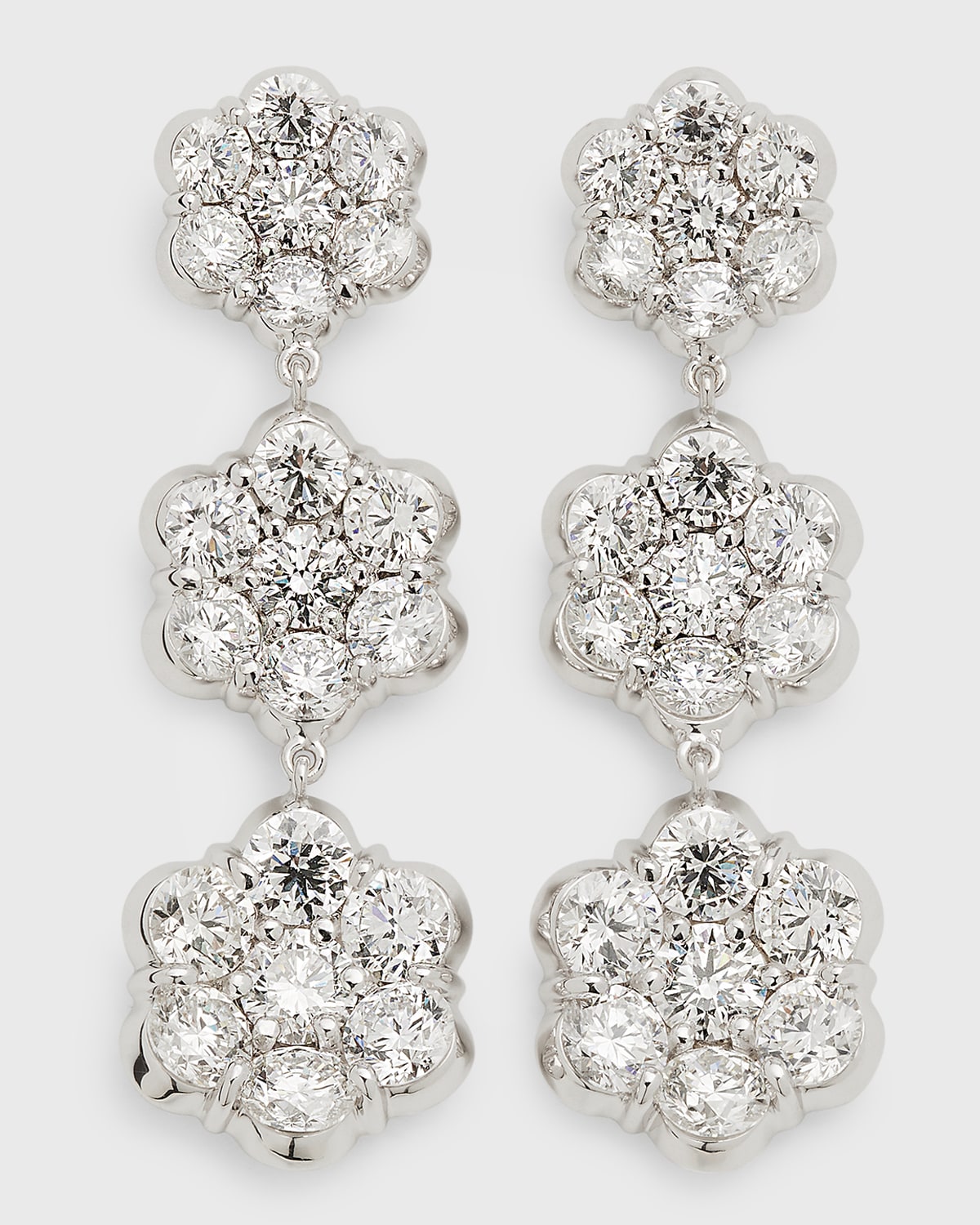 Syna 18k Diamond Flower Drop Earrings Neiman Marcus
