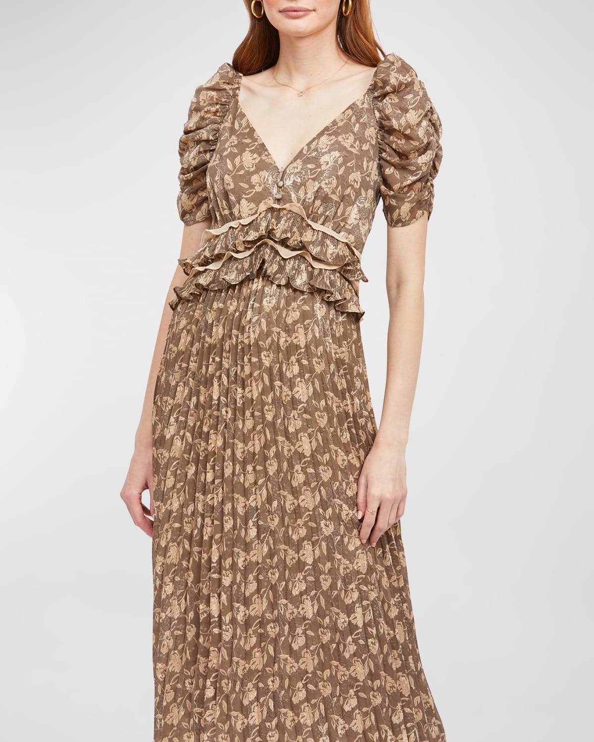 EN SAISON Oroma Tiered Ruffle Floral Maxi Dress Neiman Marcus