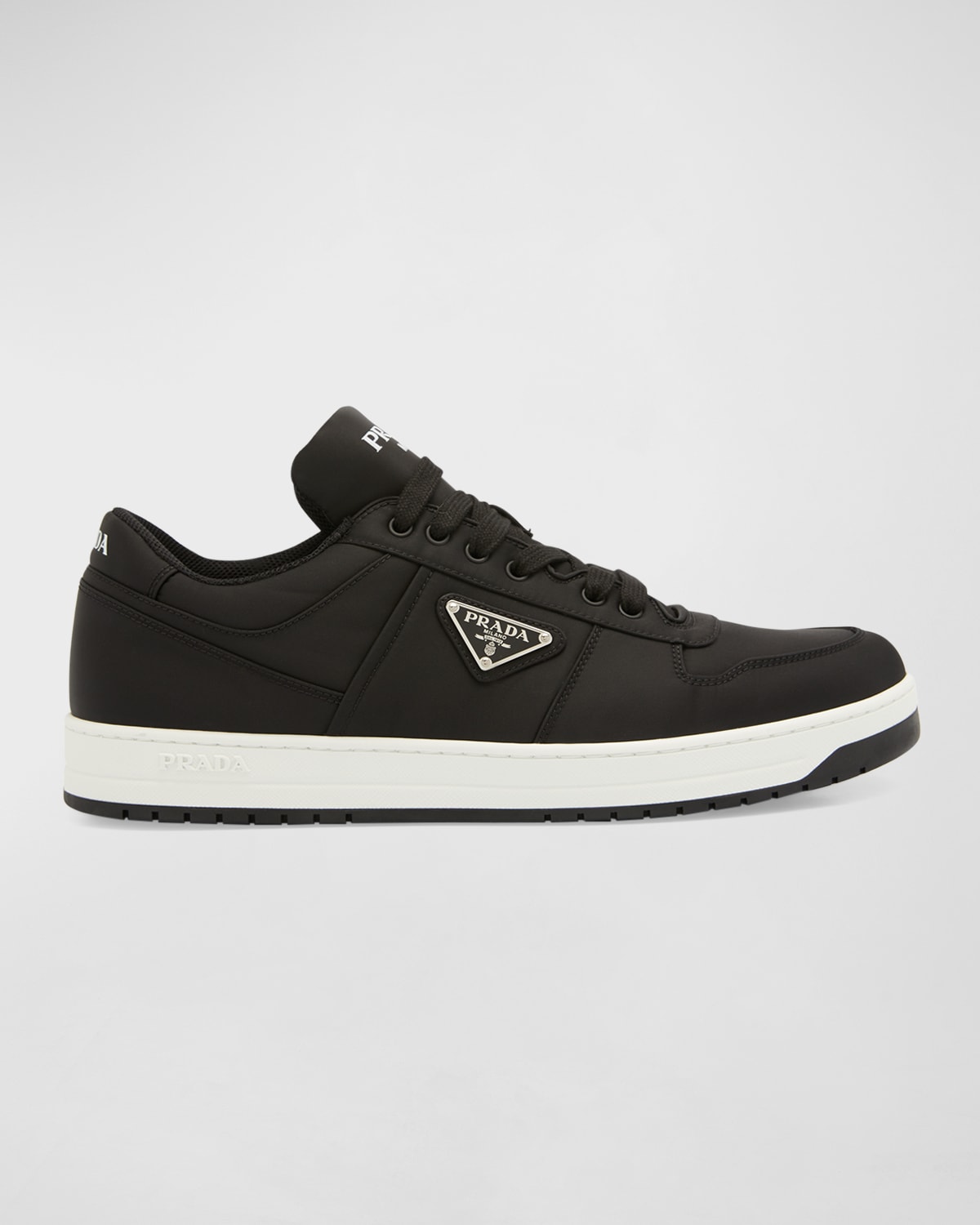 Prada Men's Downtown Leather LowTop Sneakers Neiman Marcus