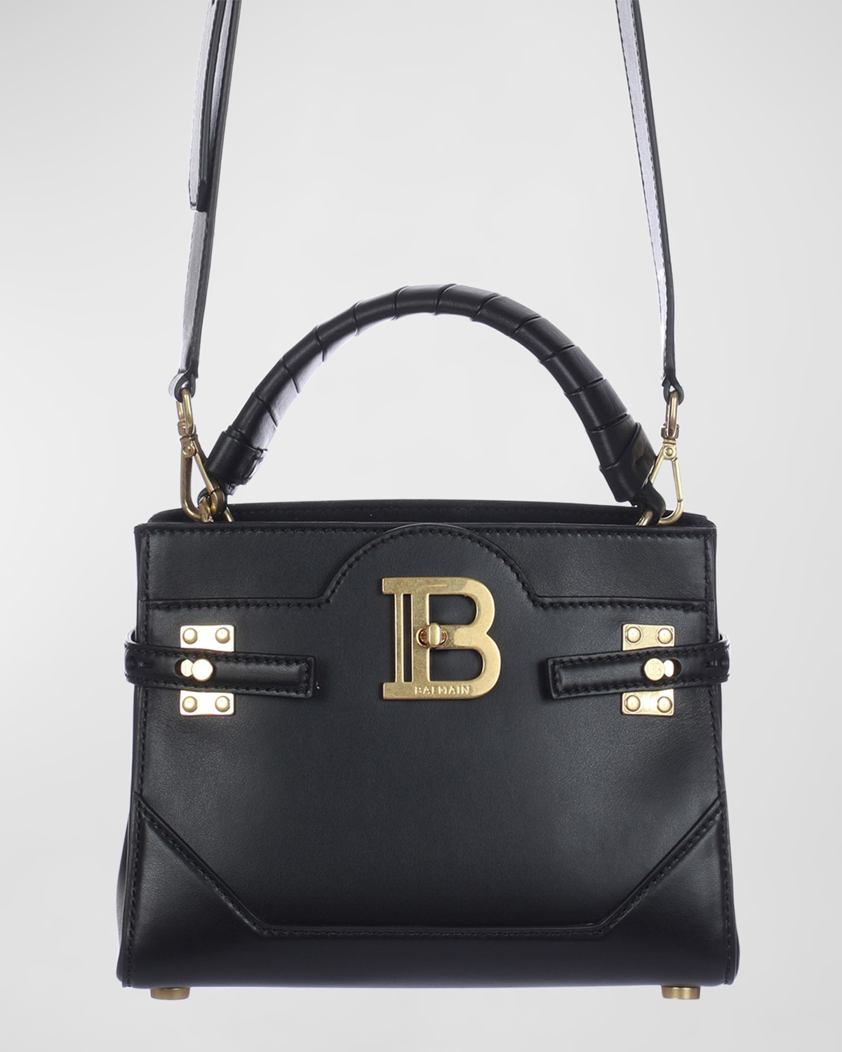 Balmain BBuzz 22 Quilted Leather TopHandle Bag Neiman Marcus
