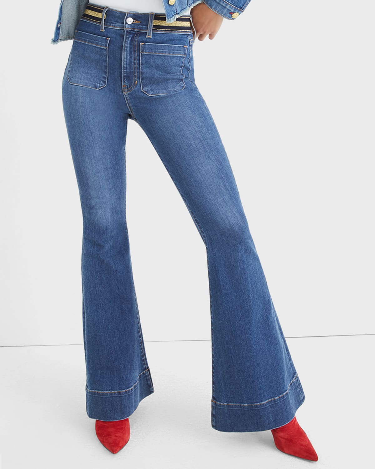Veronica Beard Jeans Sheridan Corduroy Bell Bottom Jeans | Neiman Marcus