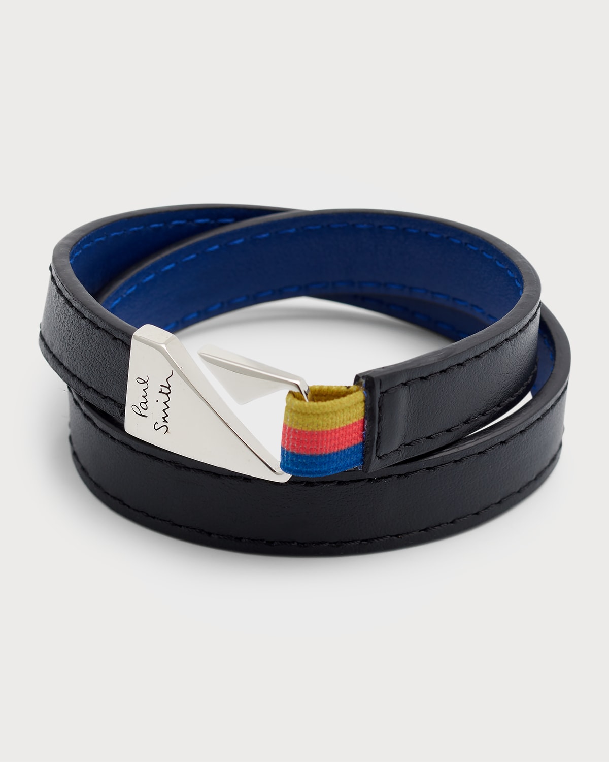 Paul Smith Mens Leather Hook And Loop Bracelet Neiman Marcus 1326