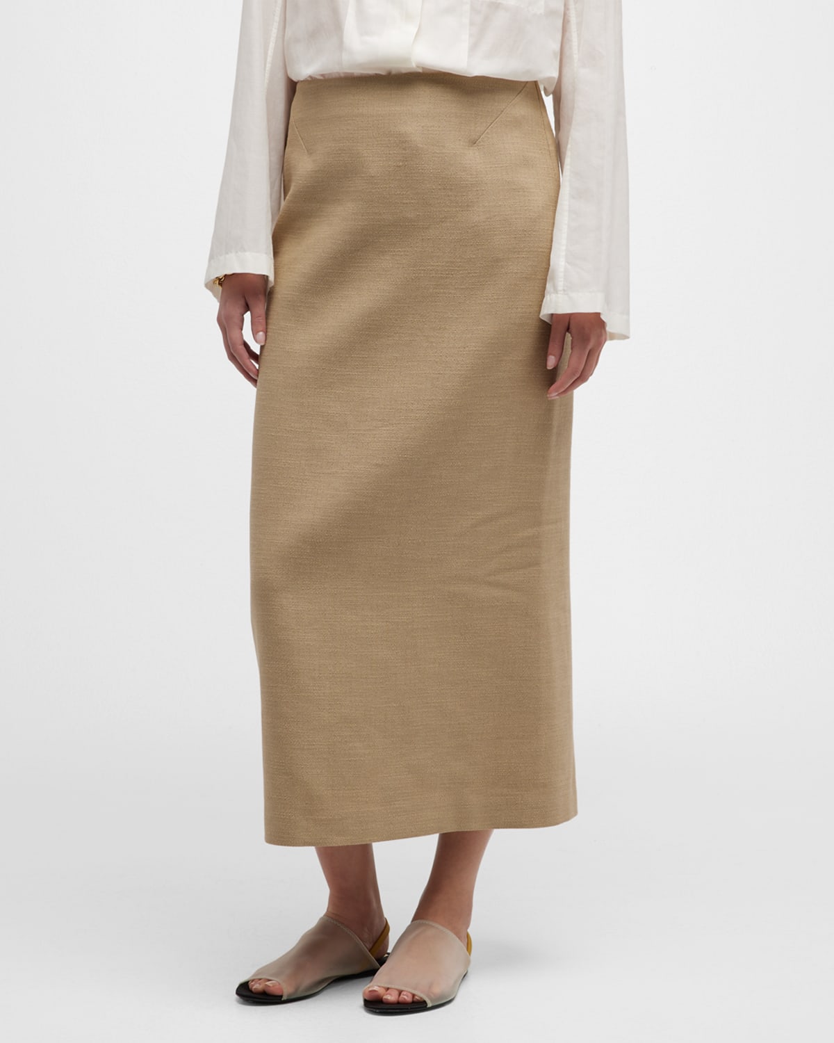 THE ROW Berth Leather Maxi Skirt Neiman Marcus