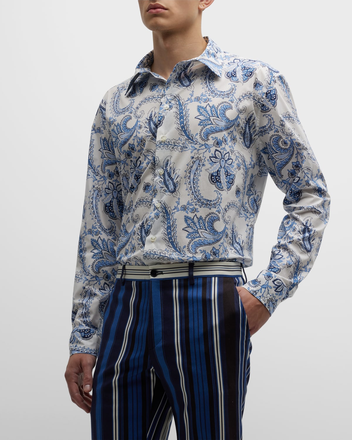 floral collared shirt