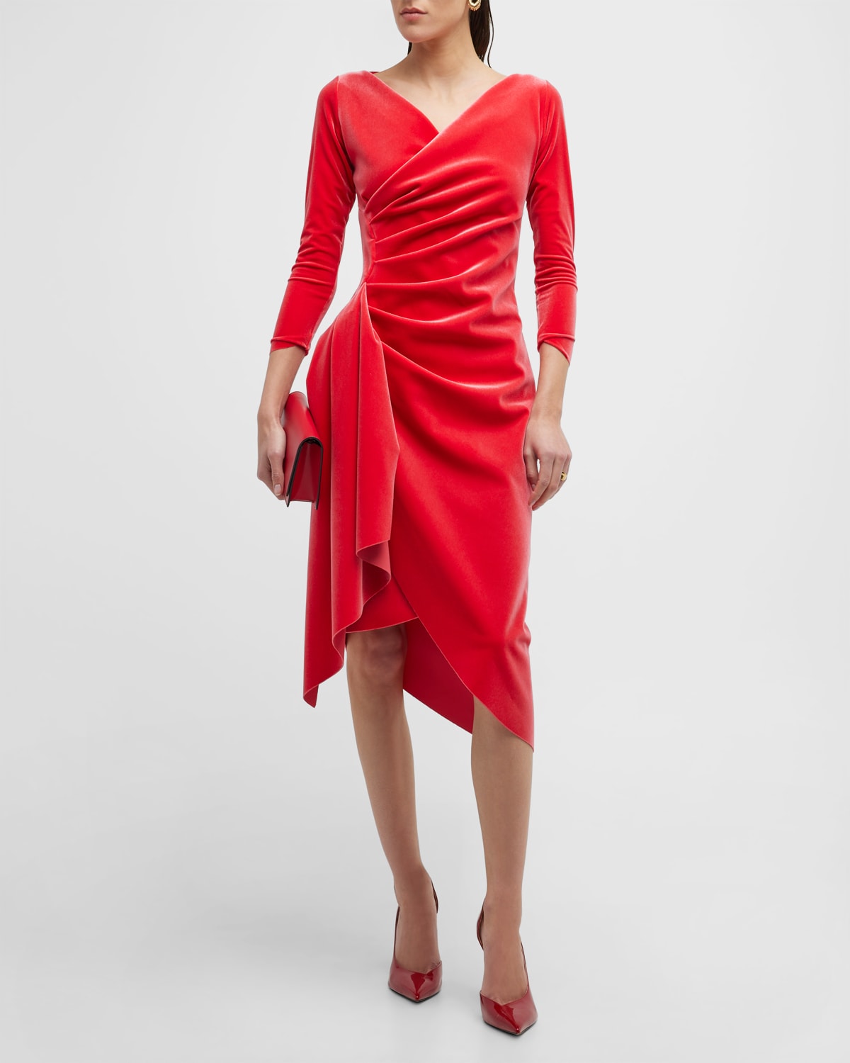 Chiara Boni La Petite Robe Verilla Draped High-Low Sheath Dress ...