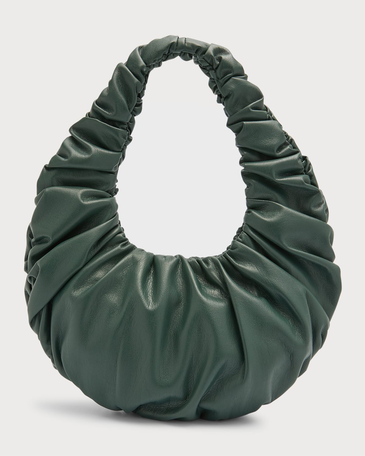 Nanushka Anja Ruched Satin Shoulder Bag | Neiman Marcus