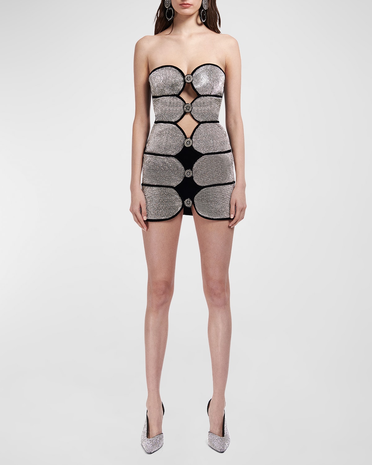 SALE :Brinlee Ruched Strapless Mini Dress In Sage