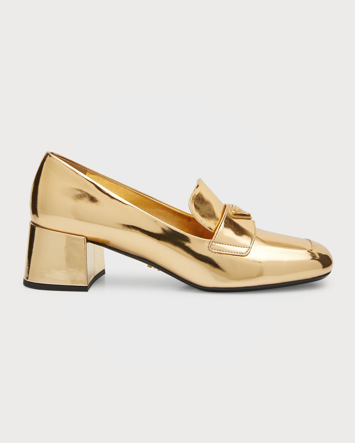 Prada Chocolate Flow Heeled Loafers Neiman Marcus